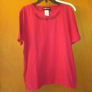 Sung harbor women's as med. Short sleeve red shirt